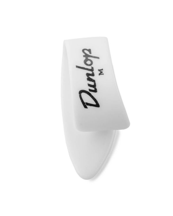 Dunlop Plastic Thumbpick White Medium Players (4 Pack)