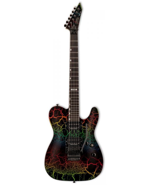 ESP LTD Eclipse 87 Singlecut Electric Guitar, Rainbow Crackle