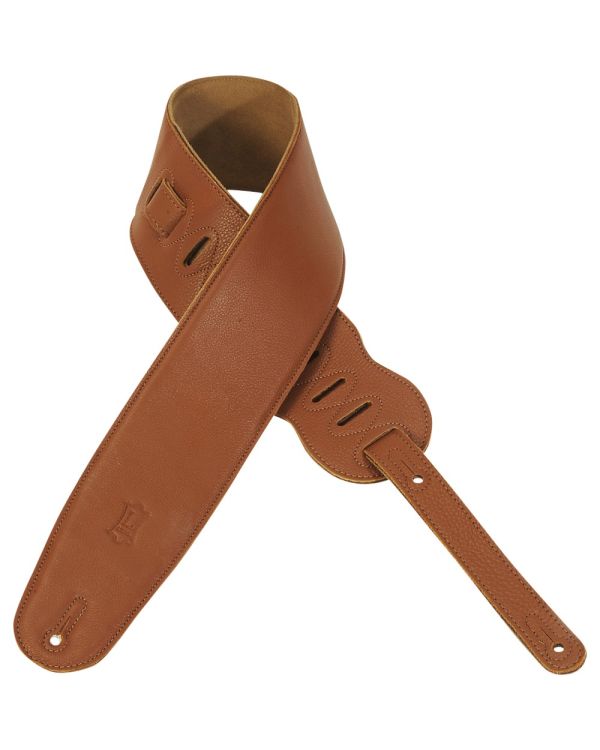 Levys Leather Padded Instrument Strap with Suede Backing, Tan