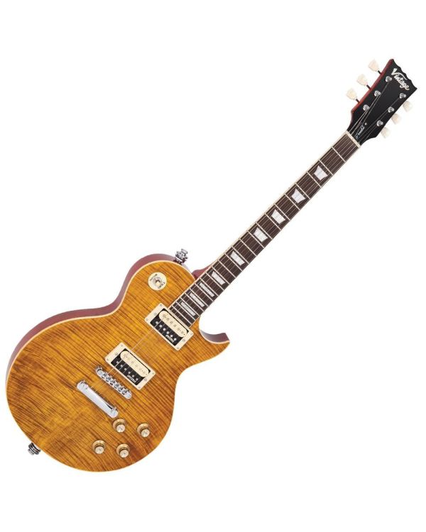 Vintage V100 Guitar, Paradise Flamed Maple