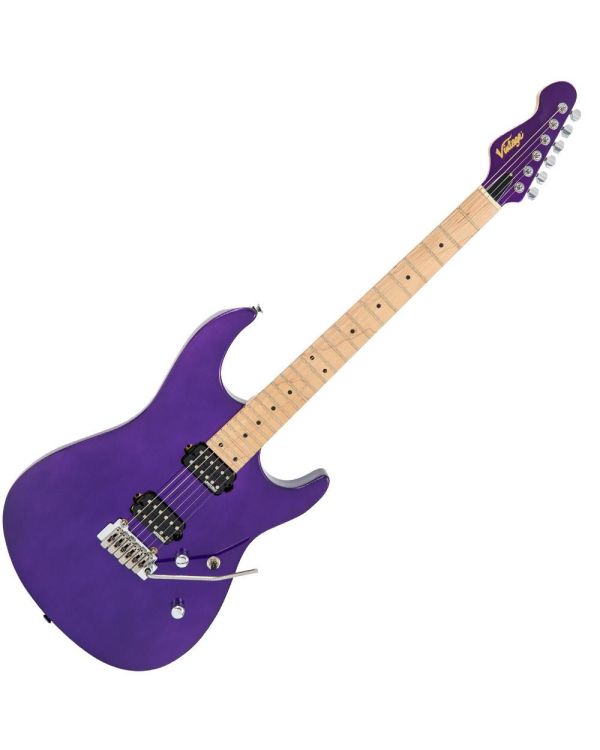 Vintage V6M24 Electric Guitar, Pasadena Purple