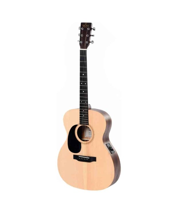 Sigma SIG-000MEL Left Handed Acoustic Guitar w Sigma Preamp with Tuner