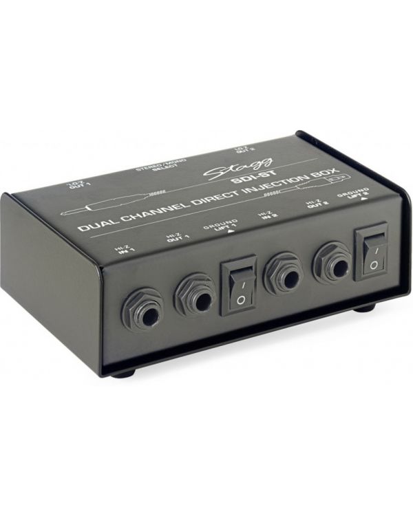 Stagg SDI-ST 2 Channel Passive DI Box With Mono/Stereo Switch