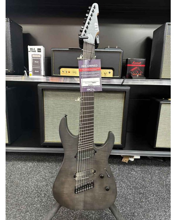 Pre-Owned ESP M-1008 Multi-Scale 8-String Guitar, See Thru Black Satin