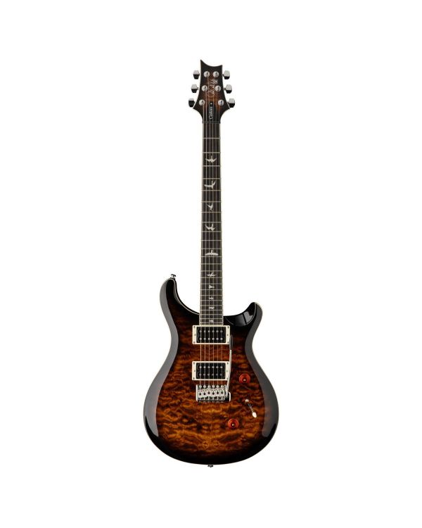 PRS SE Custom 24 QM Electric Guitar, Black Gold Sunburst