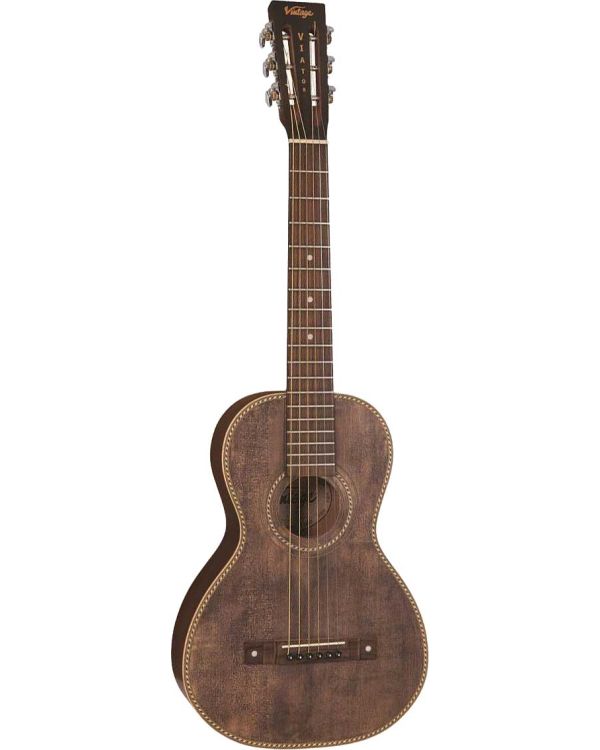 Vintage Paul Brett Viator Electro Acoustic Travel Guitar Antiqued