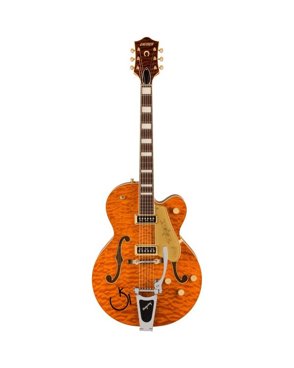 Gretsch Ltd Edition G6120TGQM-56 Chet Electric Guitar, Roundup Orange Stain
