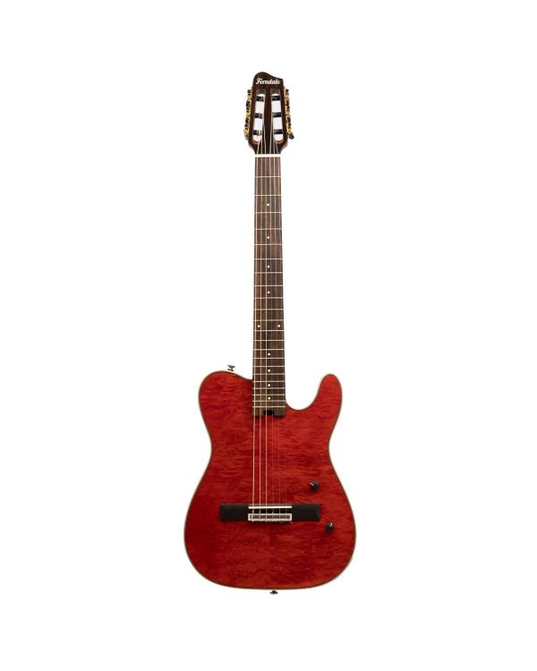 B-Stock Ferndale EC-2 Electro Classical Guitar Red Quilt