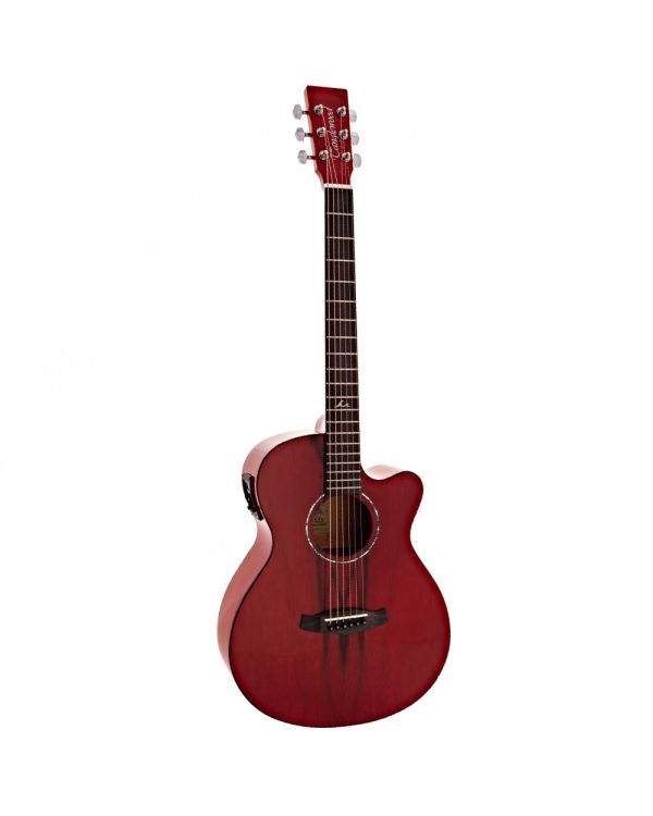 Tanglewood Azure Super Folk Cutaway, Pacific Walnut Top and Maple with Tanglewood Premium Plus System Shimmering Red