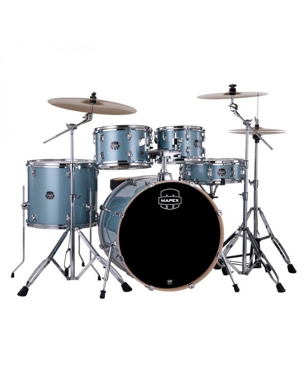 Mapex Venus Series Aqua Blue Sparkle Kit 22" Inc Hardware, Drum Throne and Cymbals