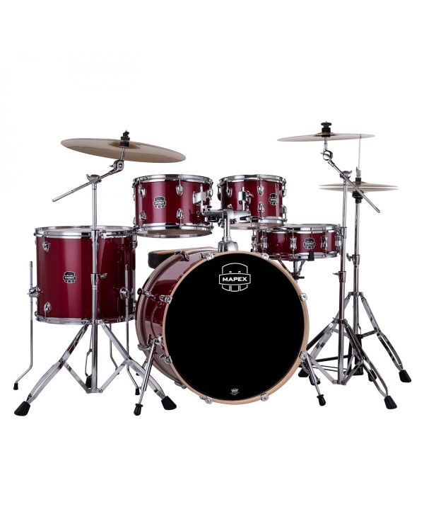 Mapex Venus Series Crimson Red Sparkle Kit 22" Inc Hardware, Drum Throne and Cymbals