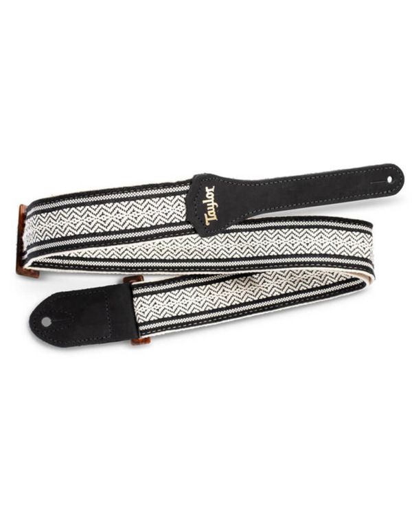 Taylor Academy Strap White and Black Jacquard Cotton 2"