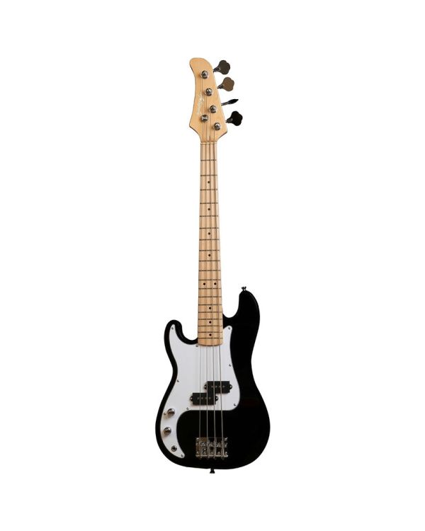 Antiquity AQ-PB Three-Quarter Size Mini Bass Guitar, Black LH