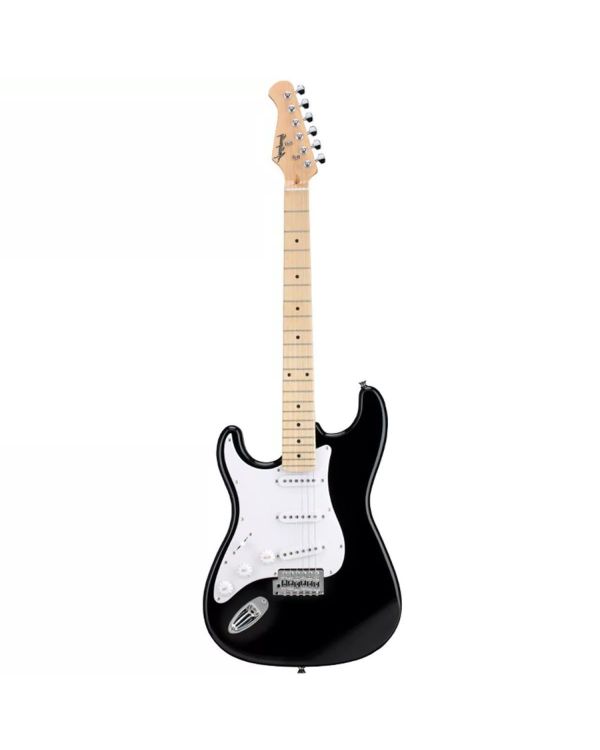 Antiquity ST1 Mini Three-Quarter Size Electric Guitar, Black LH