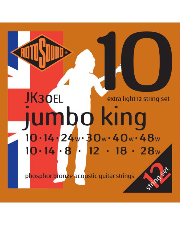 Rotosound JK30EL 12-String Acoustic Guitar Strings 10-48