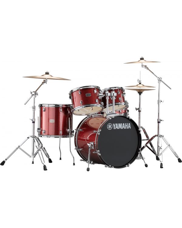 B-Stock Yamaha Rydeen 20" Drum Kit with Hardware and Cymbals, Burgundy Sparkle