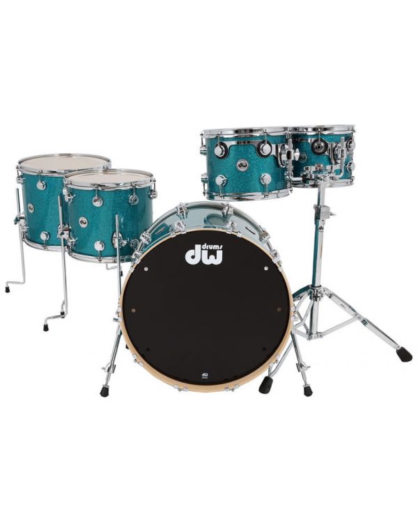 DW Collectors Series Kit Maple Shell Teal Glass