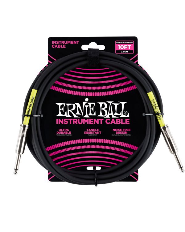 Ernie Ball 6048 3m 10ft Instrument Cable Black S-s