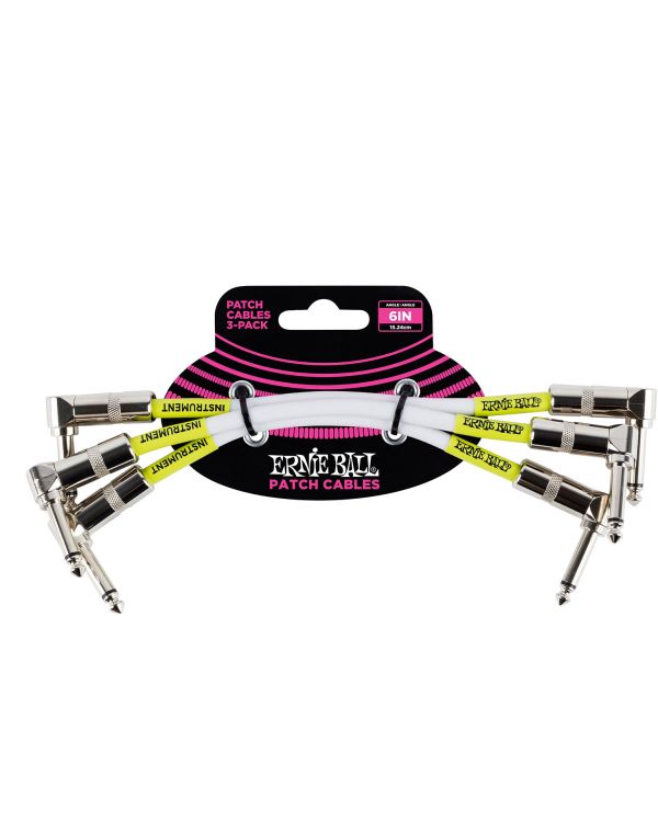 Ernie Ball Patch Cable White 6 X 3