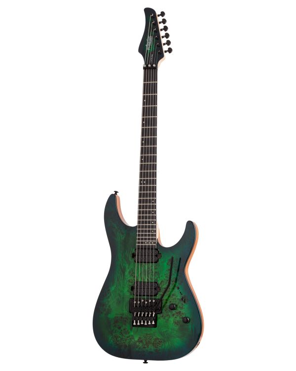 B-Stock Schecter C-6 FR Pro Electric Guitar in Aqua Burst with Floyd Rose