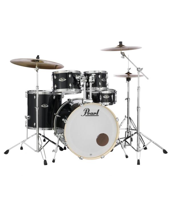 Pearl Export EXX 22 Rock Drum Kit inc Hardware Cymbals, Jet Black
