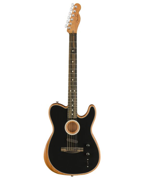 Fender American Acoustasonic Telecaster Hybrid Guitar, Black