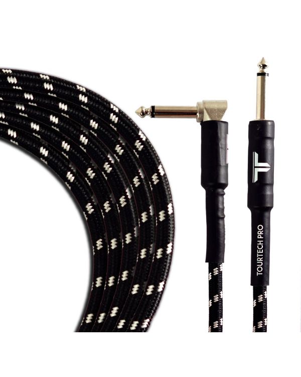 TOURTECH Pro Angled Guitar Cable, 3m, Black & Grey