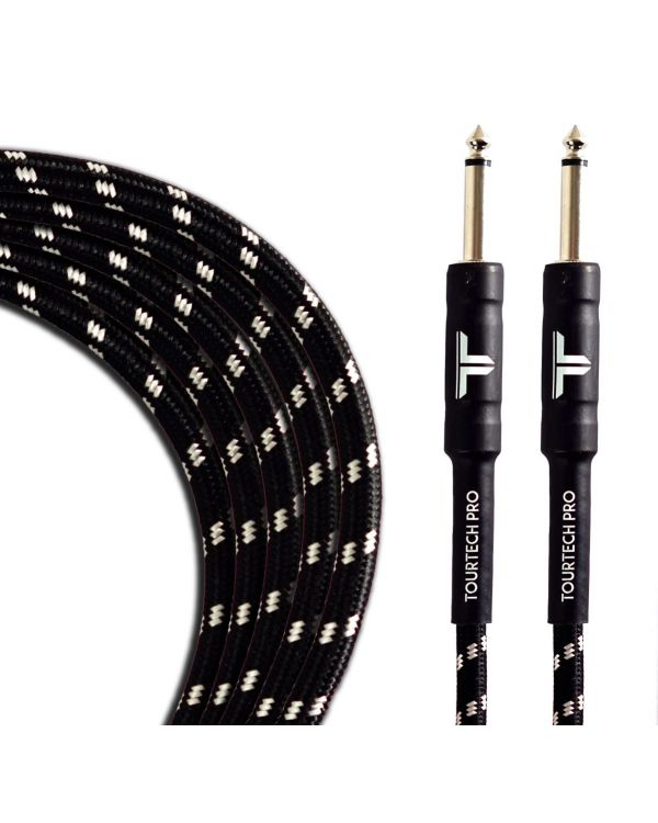 TOURTECH Pro Straight Guitar Cable, 6m, Black & Grey