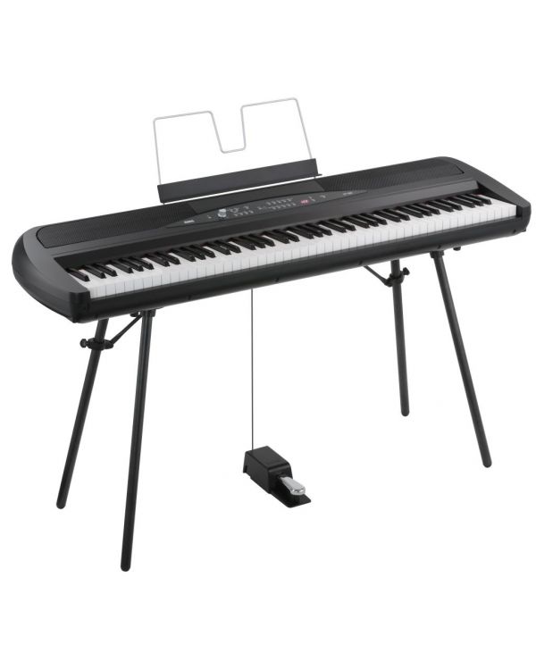 Korg SP-280 Digital Piano with Pedal and Stand (Black)