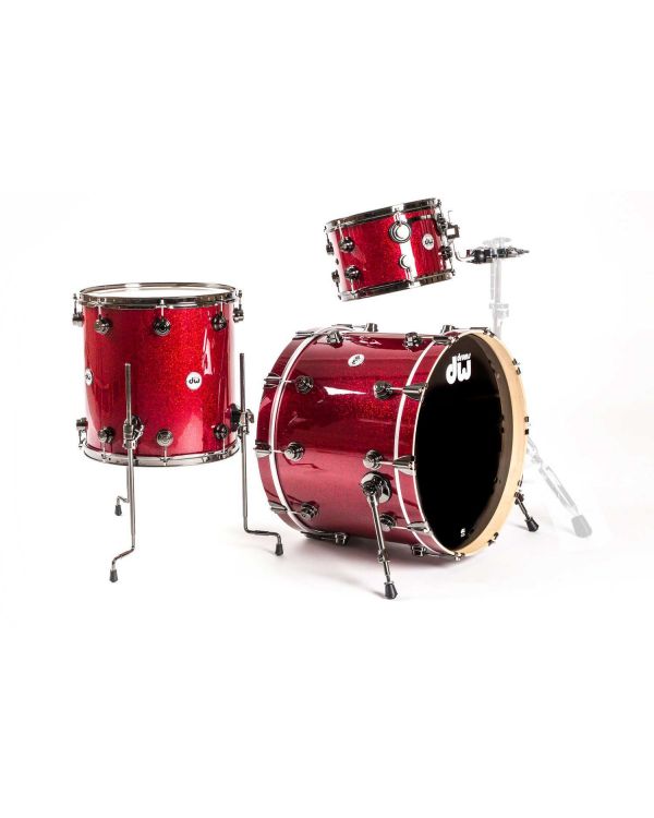 DW Collectors Series Maple SSC 3-Piece Shell Pack in Ruby Glass