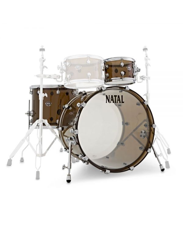Natal Arcadia Acrylic 22" Shell Pack in Transparent Grey