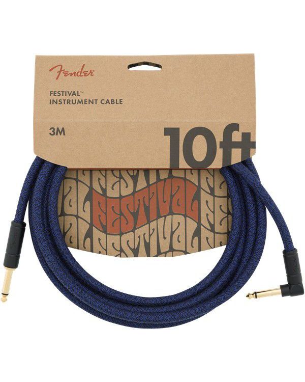 Fender 10' Angled Festival Cable, Blue Dream