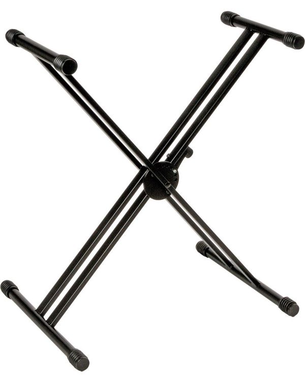 Quiklok Ql742 Heavy Duty Double Braced Two Tier Keyboard Stand Black At Gear4music