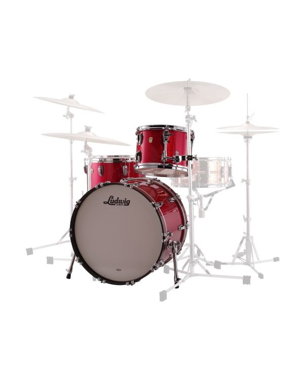 Ludwig Classic Maple FAB 22 Shell Pack, Red Sparkle