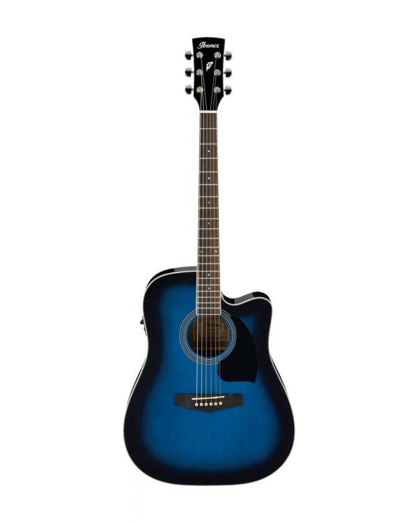 Ibanez PF15ECE Electro-Acoustic Guitar Transparent Blue Sunburst