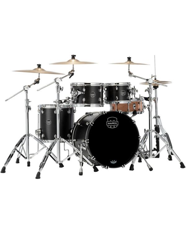 Mapex Saturn 2020 Fusion 4-Piece Shell Pack, Satin Black