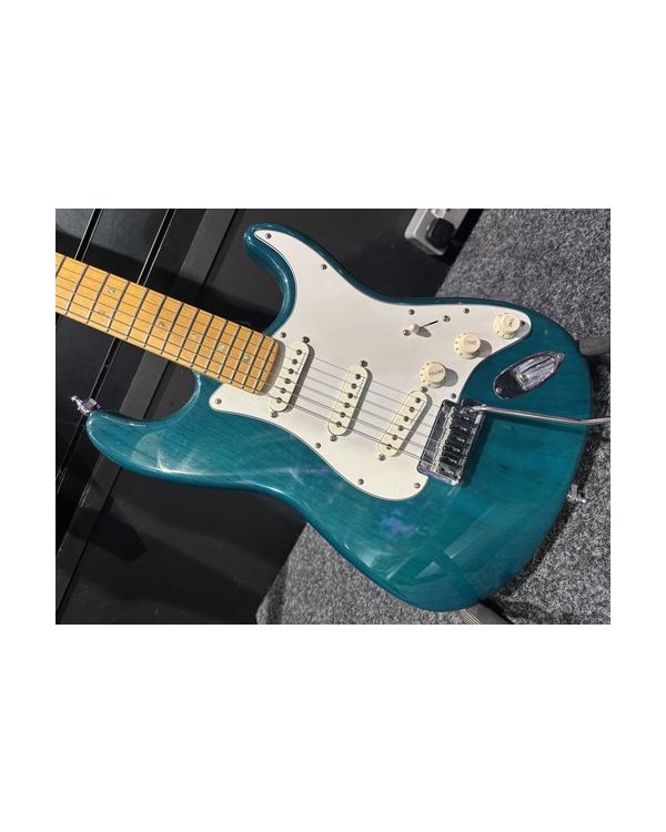 Pre-Owned Fender American Deluxe Stratocaster MN in Trans Teal Green (057227)