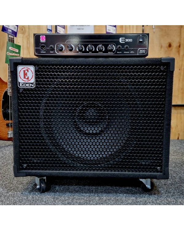 Pre-owned Eden E300 bass amp and EX115 (050184)