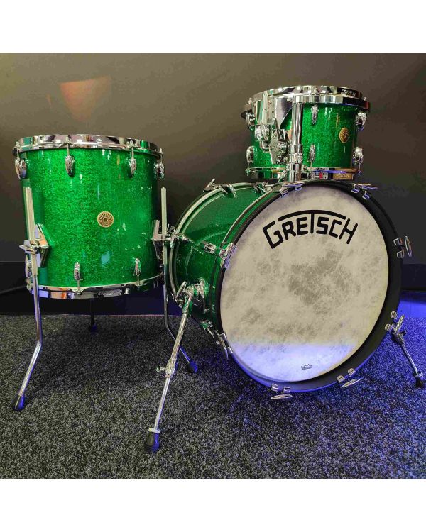 Pre-Owned Gretsch Broadkaster 60s 18 Shell Pack, Green Sparkle (049292)