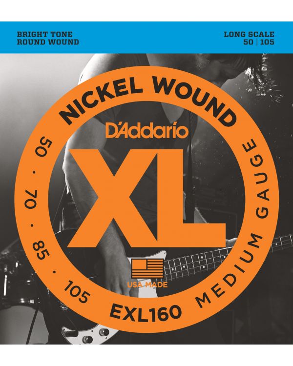 DAddario EXL160 Nickel Bass Guitar Strings Medium 50-105 Long Scale