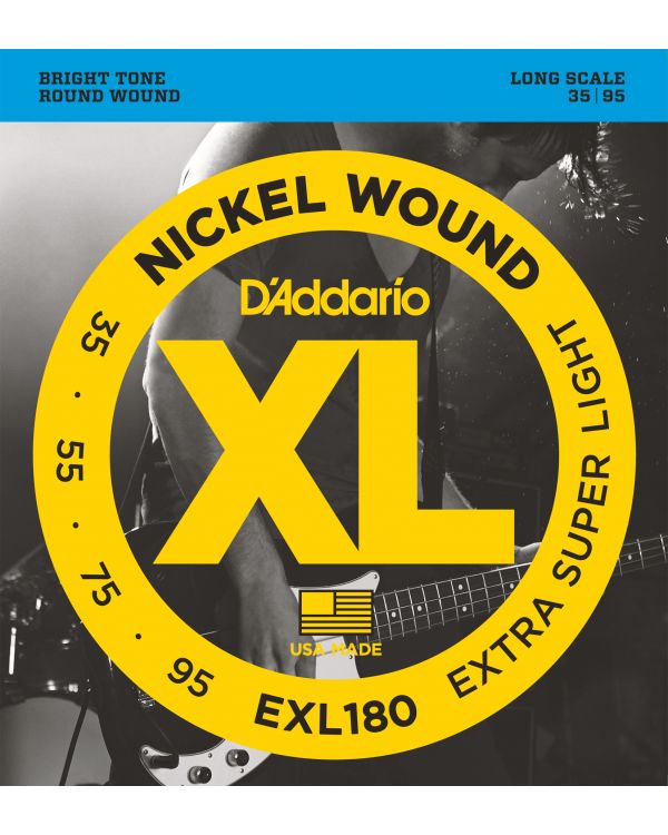 DAddario EXL180 Bass Guitar Strings Extra Super Light 35-95 Long Scale