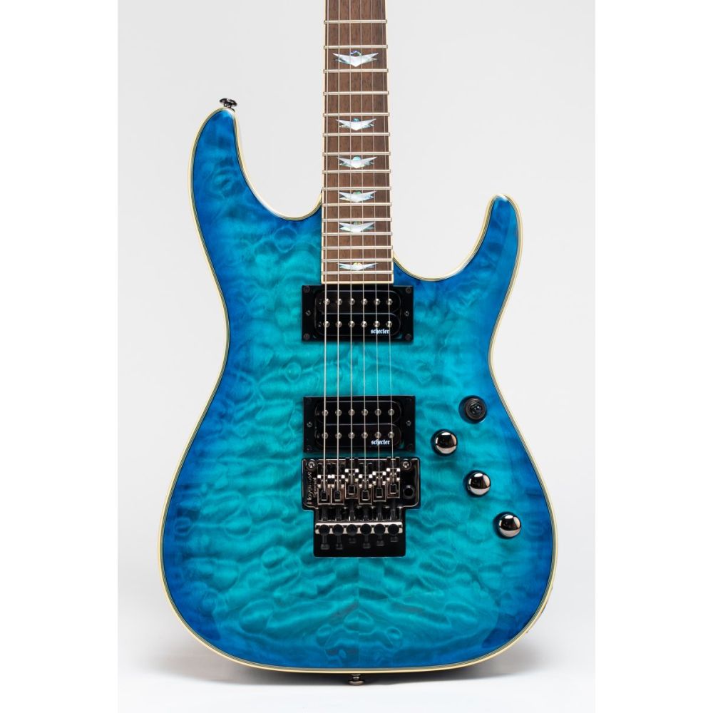 Schecter Omen Extreme-6 FR Guitar, Ocean Blue Burst