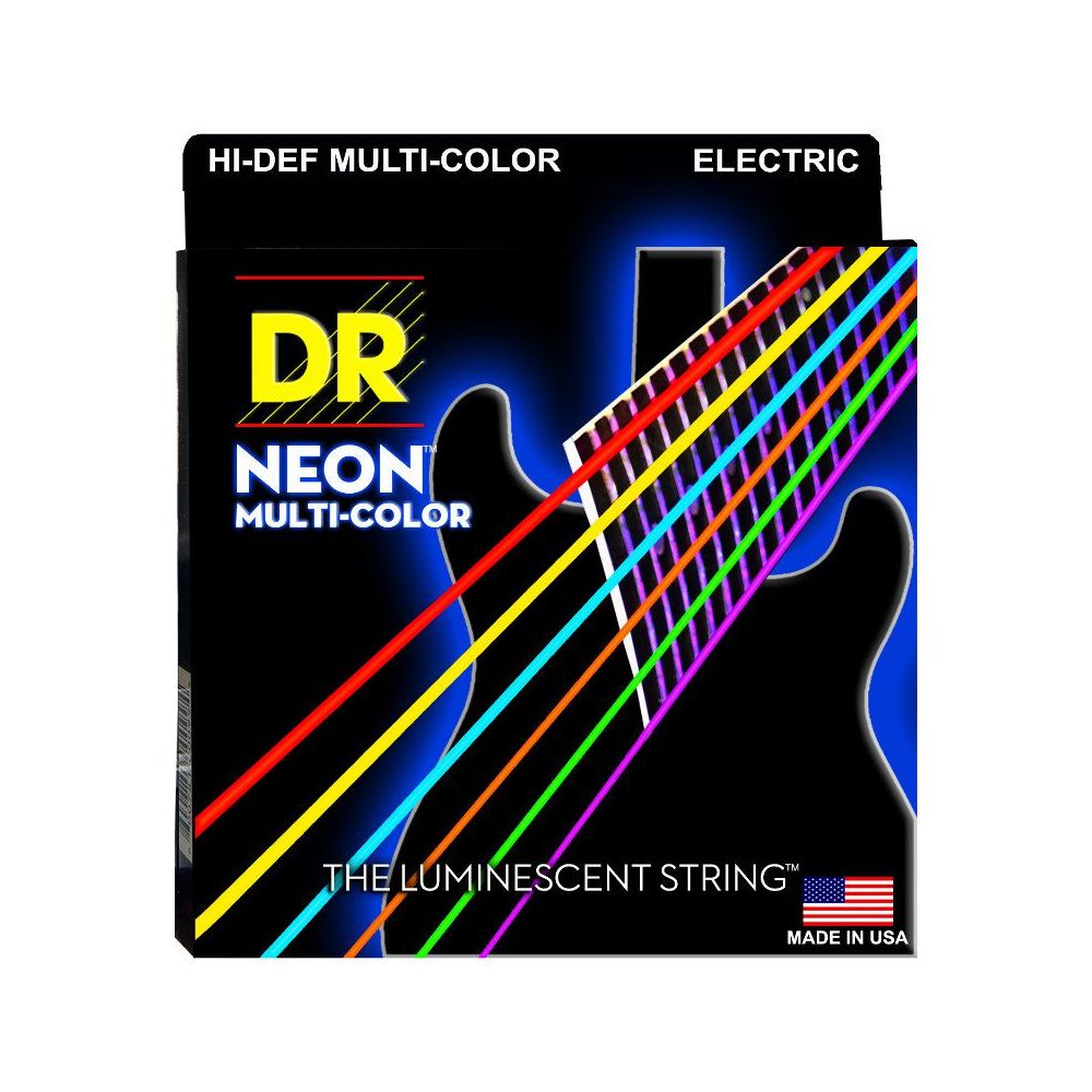 DR Strings NMCE 9 Hi def Neon Multi color Electric Light 9 42