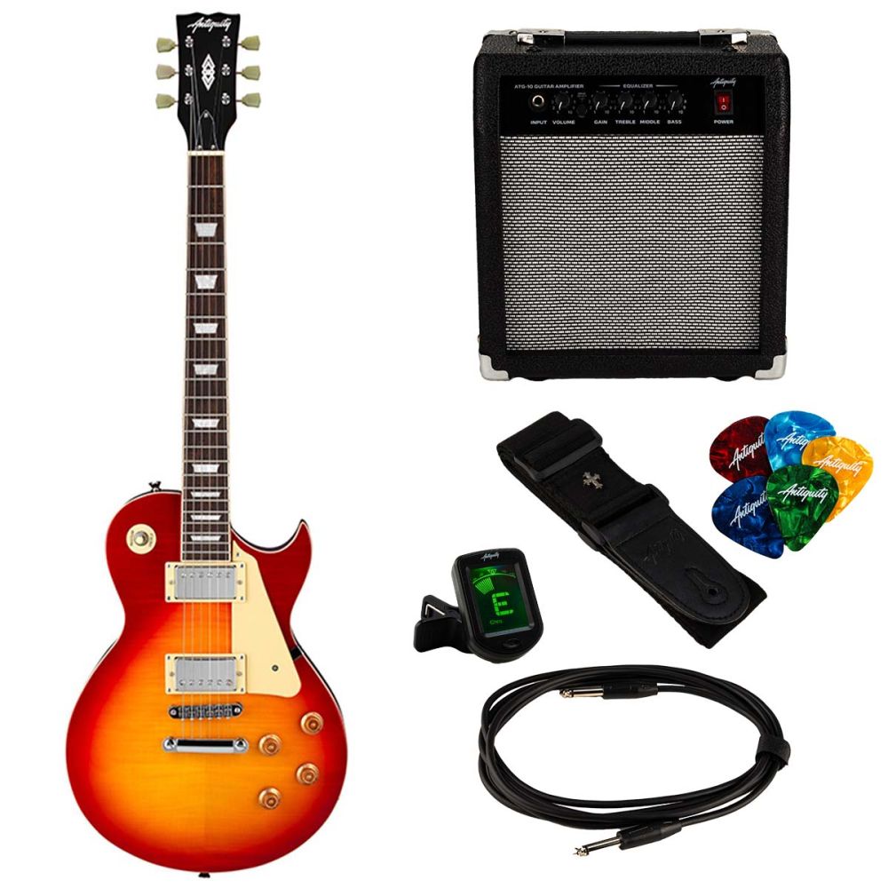 Antiquity LS1 Beginner Electric Guitar Package, Cherry