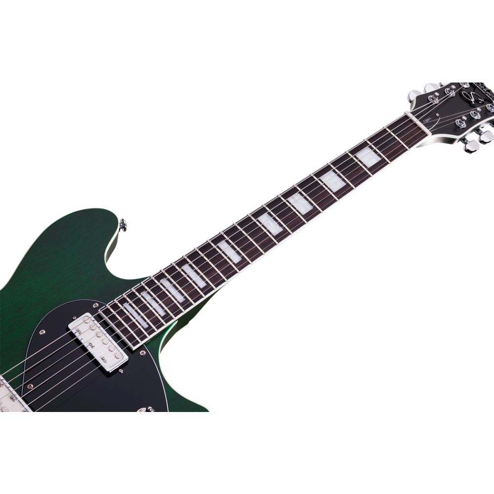 Schecter T S/H-1B Semi-Hollow Body In Emerald Green Pearl | PMT Online