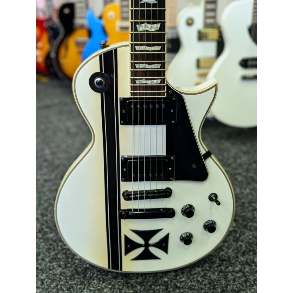 Pre Owned Esp Ltd Iron Cross James Hetfield Signature Snow White Pmt