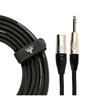 Stagg High Quality Line Cable 1m XLR Female to 1/4 Male Jack Black