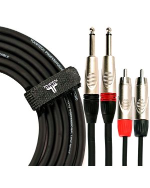 Dual RCA to XLR Male Cable, Unbalanced XLR Y Splitter Patch Cable, 2 Phono  Plug to 1 XLR Y-Cable, Interconnect 