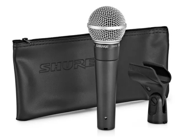 Shure SM58 Multipurpose DJ Event Vocal Performance Dynamic Microphone Cable  Pack